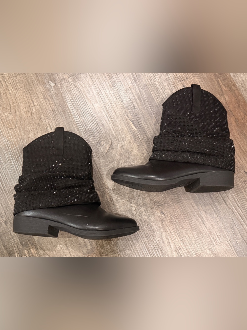 Steve Madden Black Embellished Mid-Calf Boots